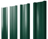 Евроштакетник двусторонний М-образный 0,35x110 мм зелёный RAL 6005 1м