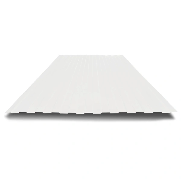 Профнастил С20 0,4 мм сигнальный белый RAL 9003 1м