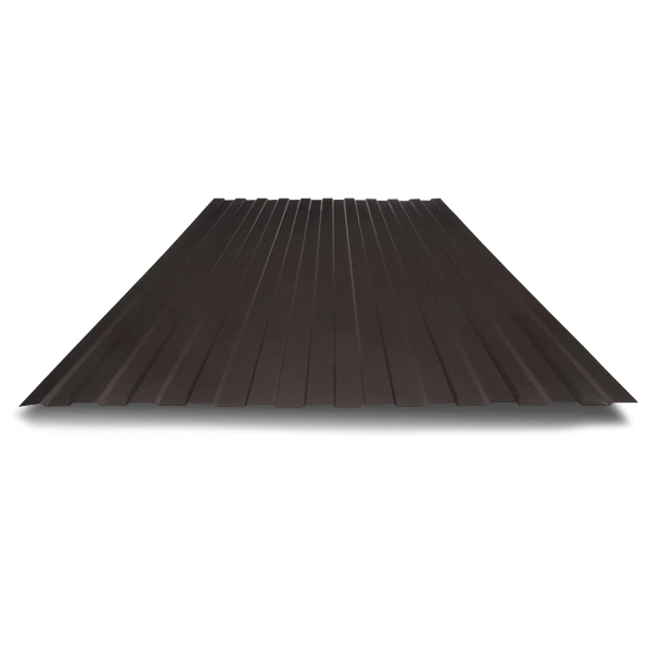 Профнастил С8 0,4 мм серо коричневый RAL 8019 1м